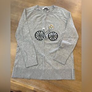 LOFT Heather Gray Crewneck Sweater